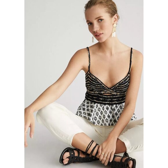Women's - By Anthropologie Freida Layered Sweater Tank, Size Medium - Picture 1 of 11